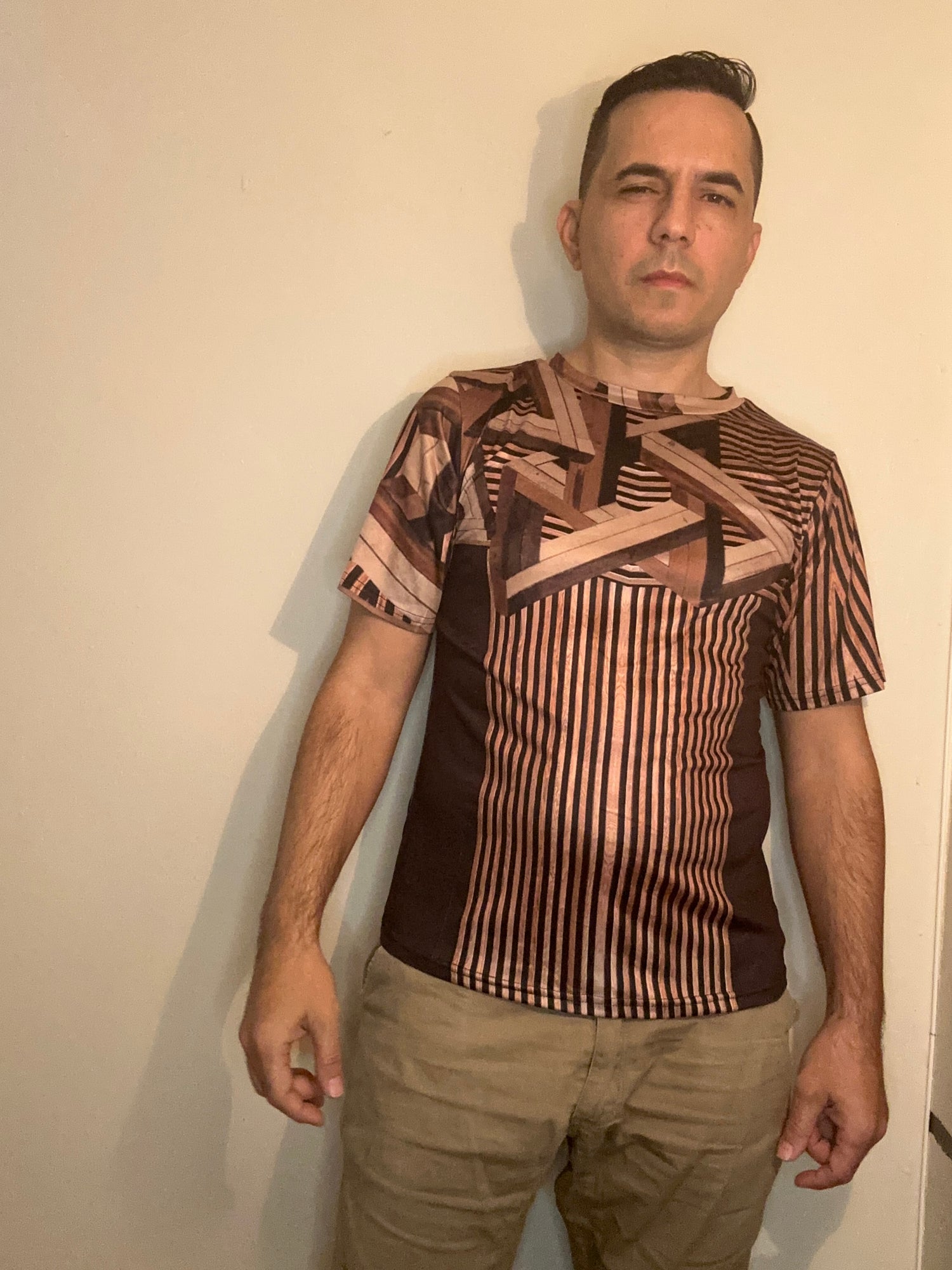 Wood,O-neck,Short sleeve for men