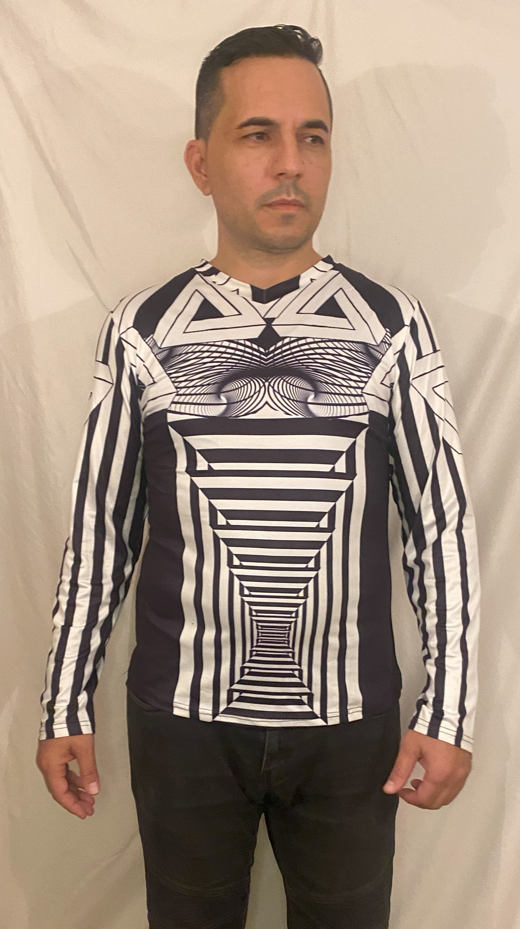 B Lit Clothing Door Style Long Sleeve for Men