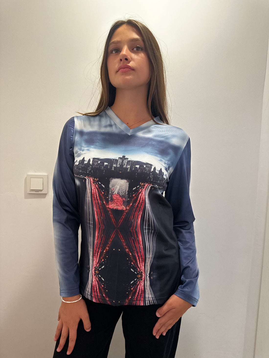 B Lit Clothing NY Style V-Neck Long Sleeve for Women