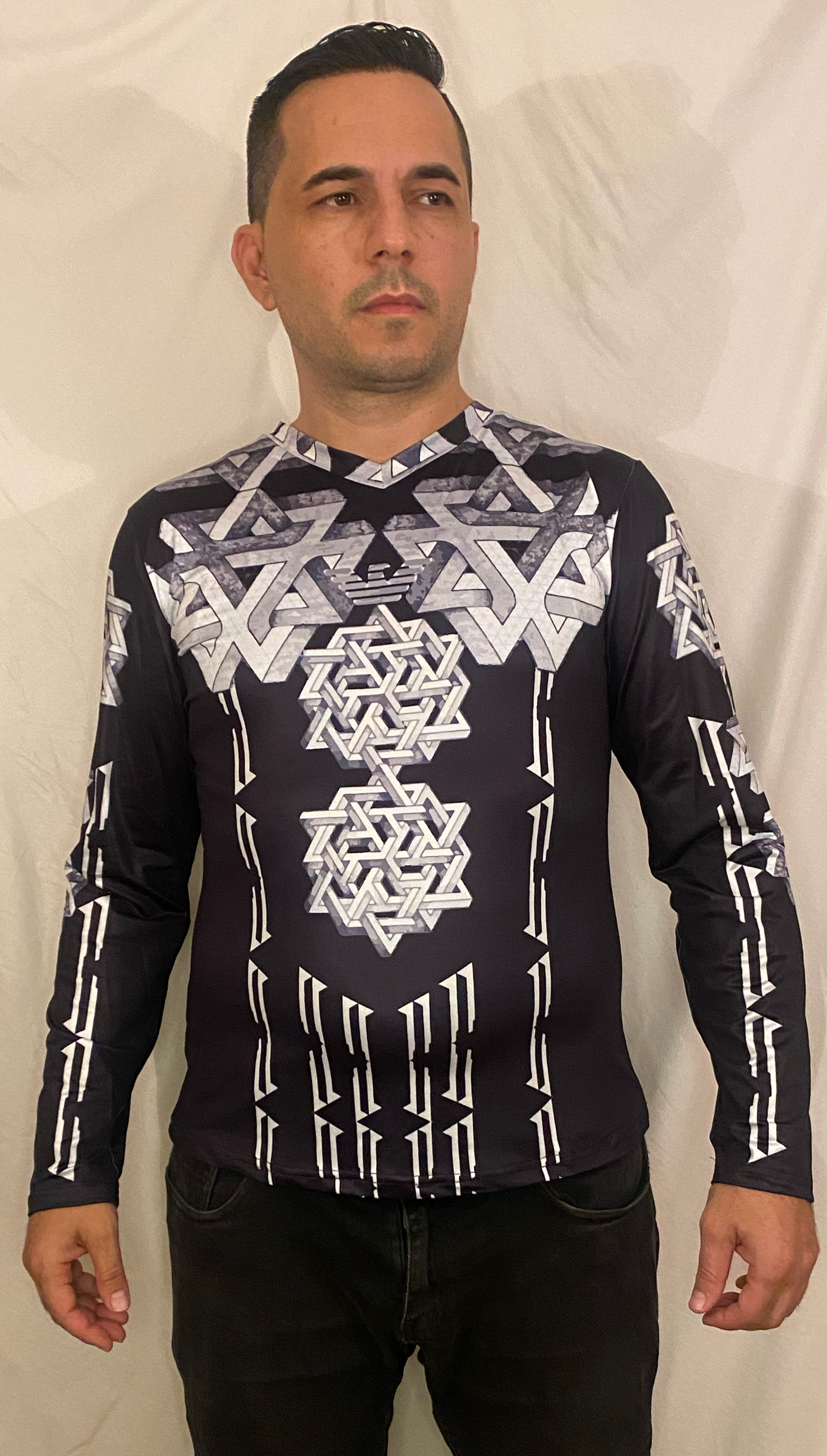 B Lit Clothing Eagle Style V-Neck Long Sleeve for Men