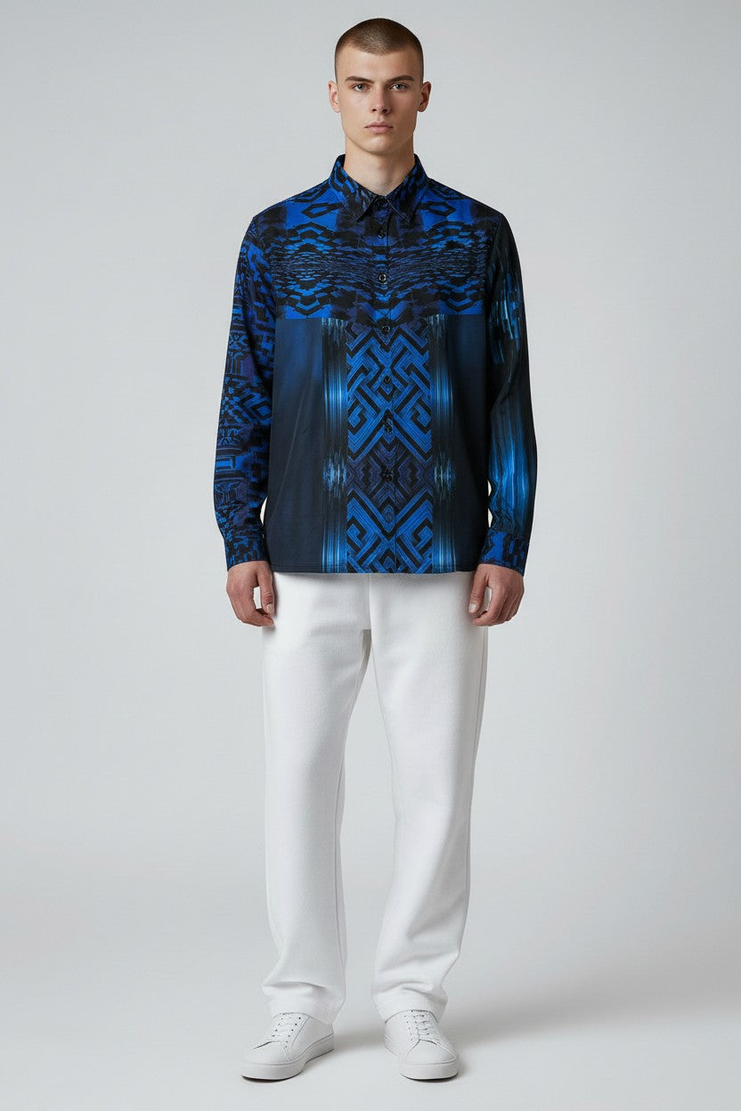 Prism Cobalt Long Sleeve Tee — Men&