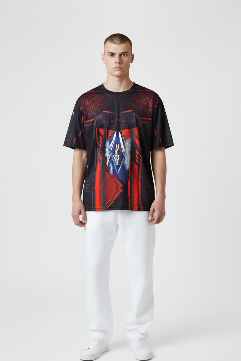 Red Techno, Tee — Men's