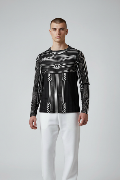 Static Chrome Long Sleeve Tee — Men&