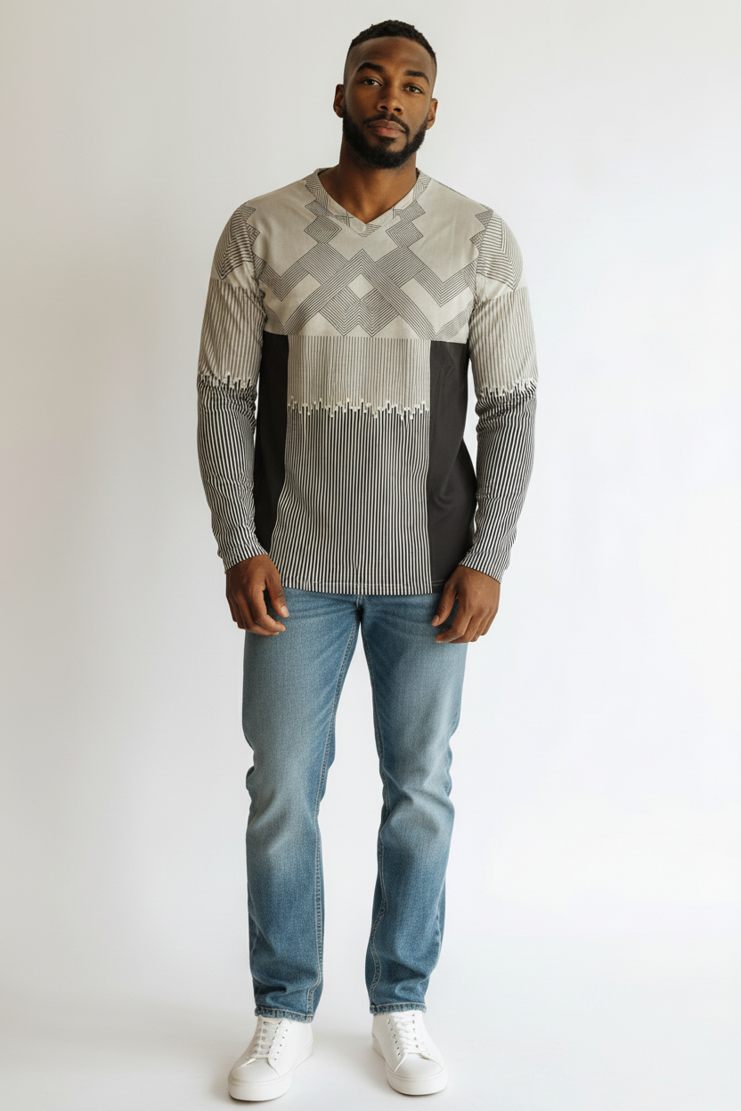 Prism Slate Long Sleeve Tee — Men&